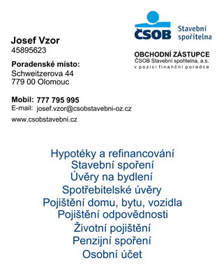Vizitka pro OZ ČSOB